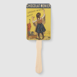 Éventail Affiche vintage Chocolat Menier française par Boui