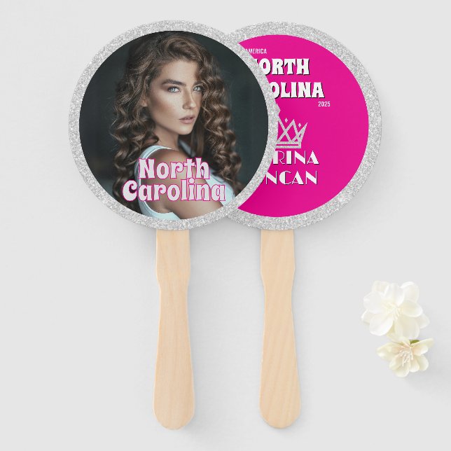 Éventail agitateur pour concours Silver Glitz 10 p (Devant et derrière)
