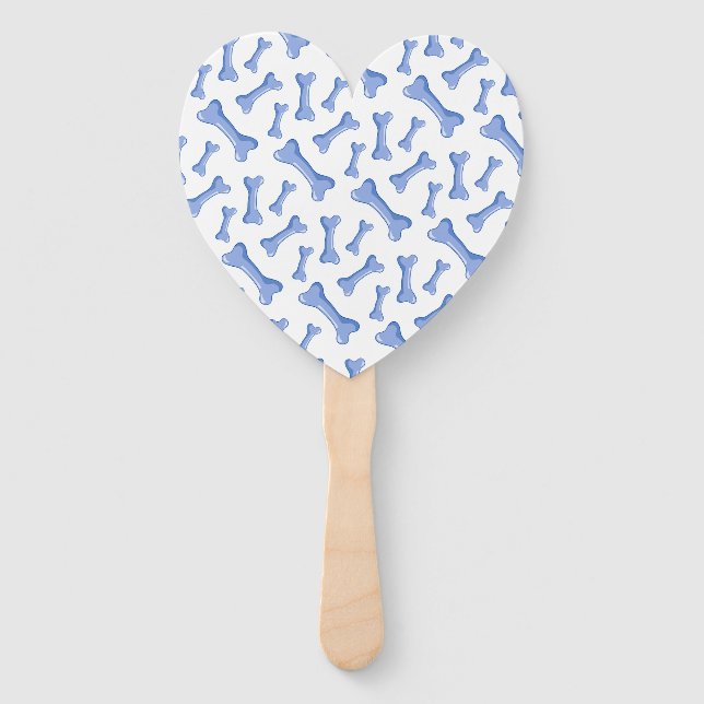 Éventail Amateur d'os de chien bleu Mignon Animaux de compa (Devant)