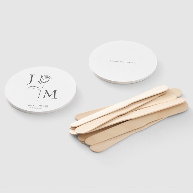 Éventail Amateurs de mariage élégants | Faveurs de mariage  (Non-assemblé)