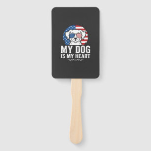 Éventail Amoureux des chiens Mon chien est mon cœur