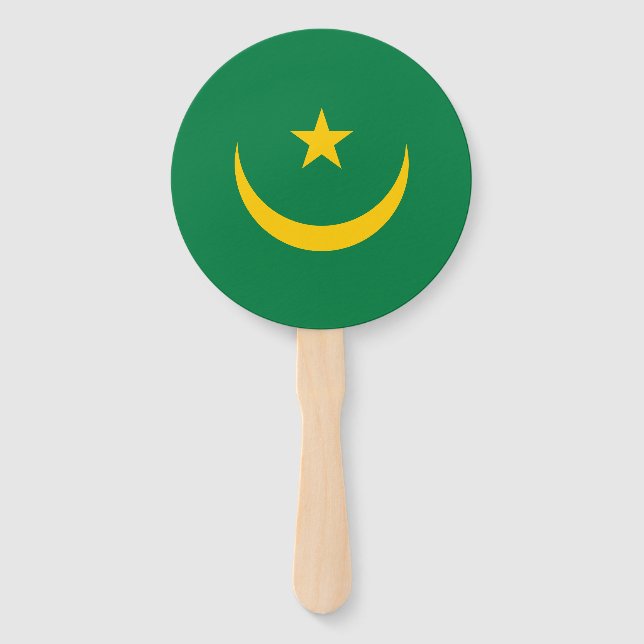Éventail Ancien drapeau de Mauritanie (Devant)
