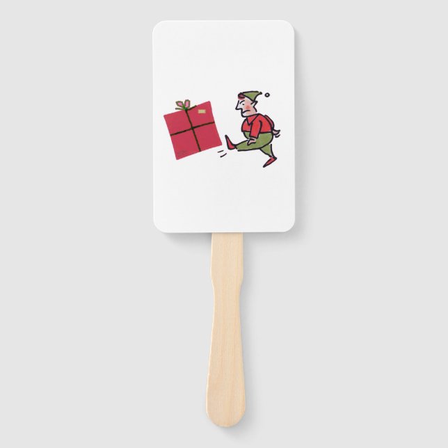 Éventail Angry Elf rectangle hand fans (Devant)