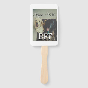 Éventail Animaux de compagnie amis besties ajouter nom anim