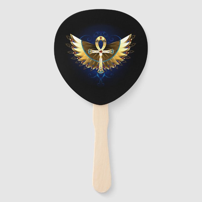 Éventail Ankh or avec ailes (Devant)