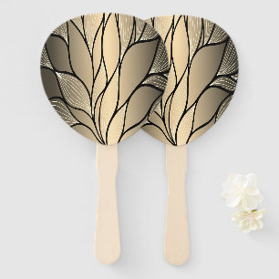 Éventail Antique Motif Gold Leave