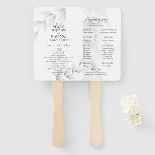 Éventail Aquarelle bleu Dusty Sage Floral