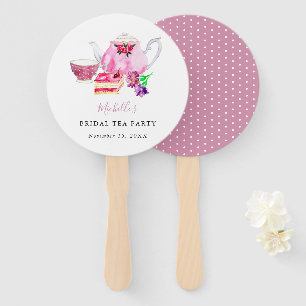 Éventail Aquarelle Fête des mariées Tea Party Tea Party Pin