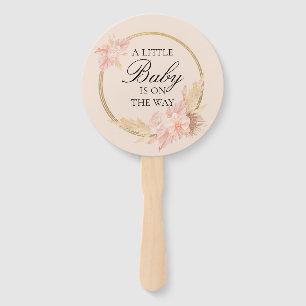 Éventail Aquarelle Floral Boho Baby shower rose