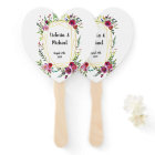 aquarelle or géométrique floral Mariage Fans main