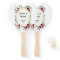aquarelle or géométrique floral Mariage Fans main