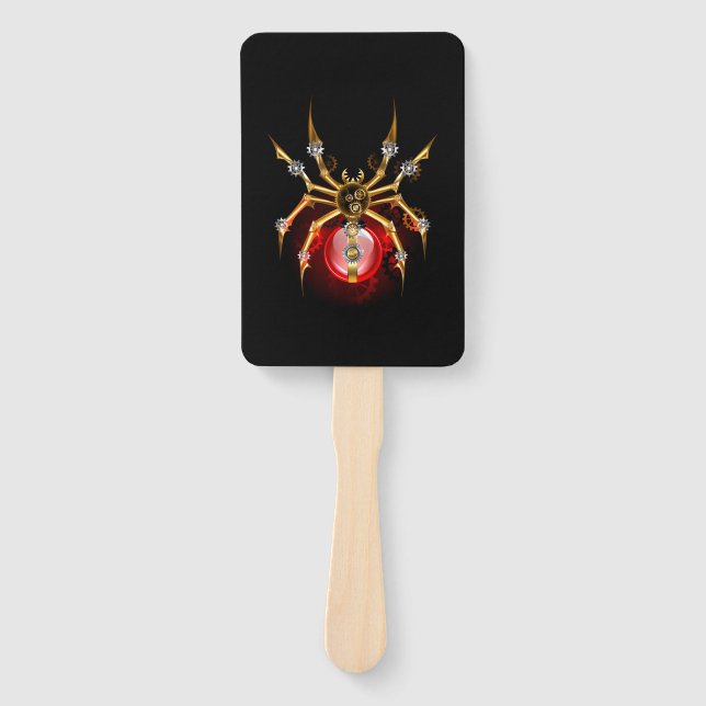 Éventail Araignée en vapeur noire (Devant)