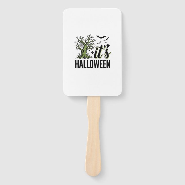 Éventail Arbre d'Halloween C'est Halloween Vintage Épouvant (Devant)