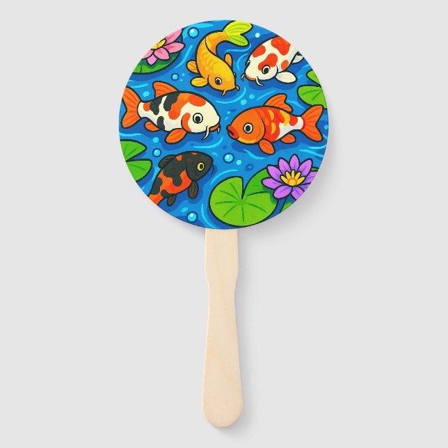 Éventail Art de bassin de Koi (Dos)