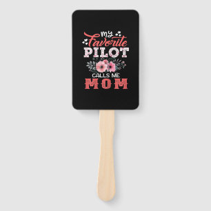 Éventail Art Mère Mon Pilote Préféré M'Appelle Maman Noël