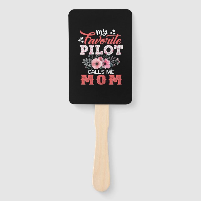 Éventail Art Mère | Mon Pilote Préféré M'Appelle Maman Noël (Devant)