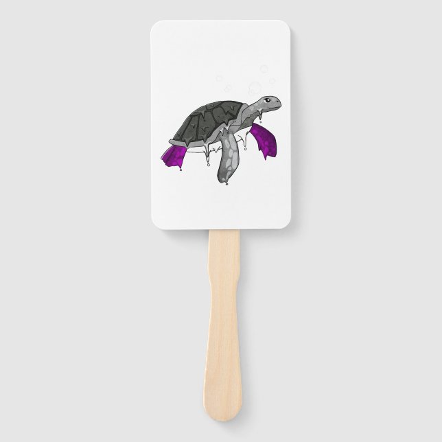 Éventail Asexual Pride Ace Flag Sea Turtle Subtle LGBTQ (Devant)