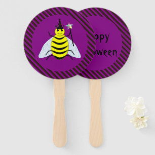 Éventail Assistant Abeille magique d'Halloween Purple et ba