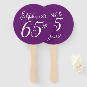 Éventail Automne Purple Cheers à 65 ans 65e anniversaire
