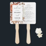 Éventail Autum Rustic Floral, Programme Mariage de automne<br><div class="desc">Ce magnifique design floral présente des fleurs d'aquarelle couleur automne. Ajoutez vos informations à l'aide du formulaire modèle. La fonction Personnaliser supplémentaire permet d'accéder au menu d'édition avancé où vous pouvez modifier la police,  les couleurs et la disposition du texte.</div>