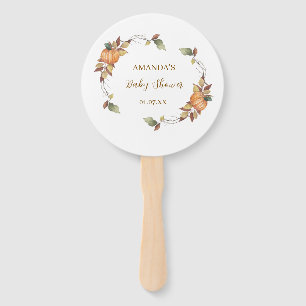Éventail Baby Shower Bohème Automnal Citrouille Rustique