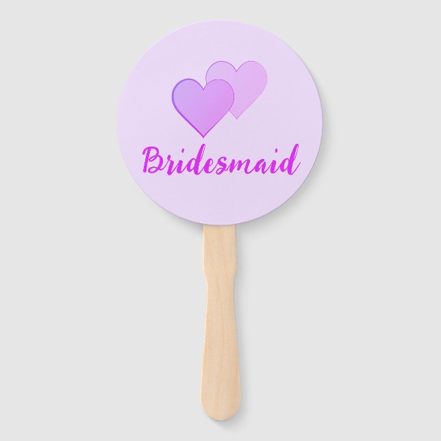 Éventail Bachelorette de Bridesmaid. Art de la ligne fémini (Devant)