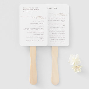 Éventail Bagues Mariages simples minimales Programme rose