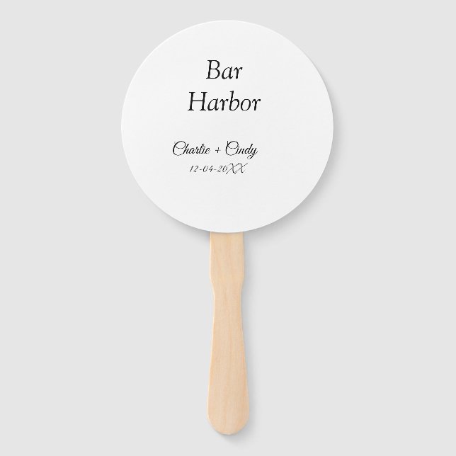 Éventail Bar Harbour bachelorée fête d'honneur mariage a (Devant)