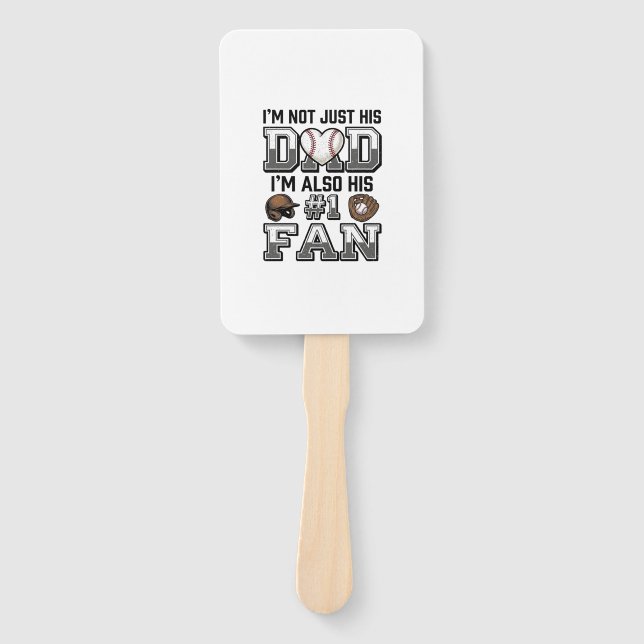 Éventail Baseball Dad Number 1 Fan Vintage Shirt Design_1 (Devant)