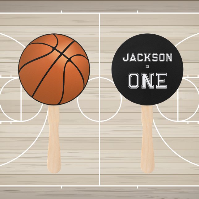Éventail Basketball 1er anniversaire Décor unique (Créateur téléchargé)