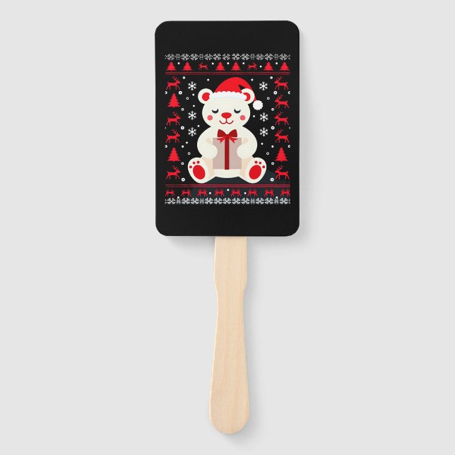 Éventail Bear Christmas Christmas (1) (Devant)