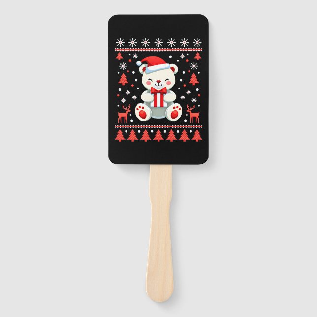 Éventail Bear Christmas Christmas (6) (Devant)