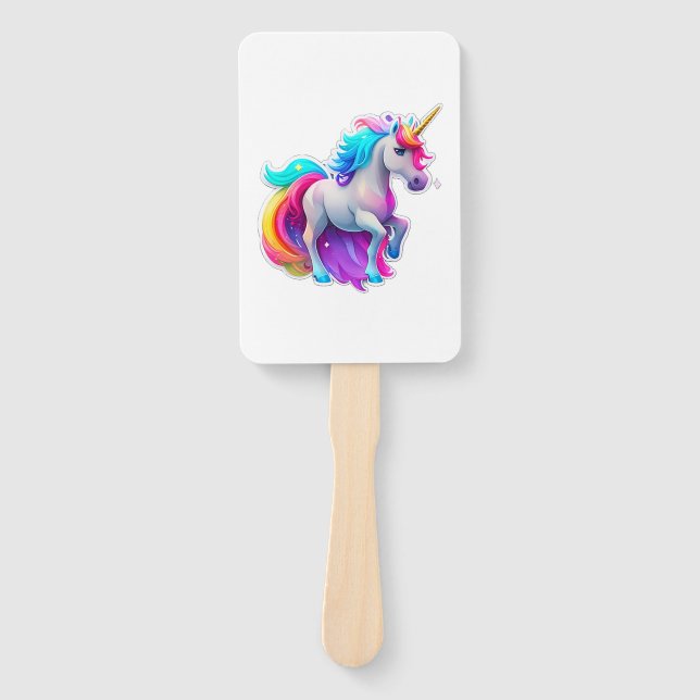 Éventail Beau Sticker Unicorn 2 (Devant)