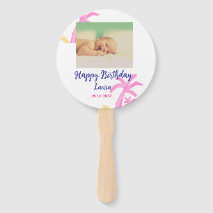 Éventail Bébé enfants 1er anniversaire ajouter le nom date