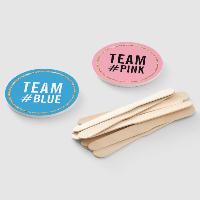 Éventail BÉBÉ PHOTO PROP sexe révéler garçon bleu rose fill (Non-assemblé)