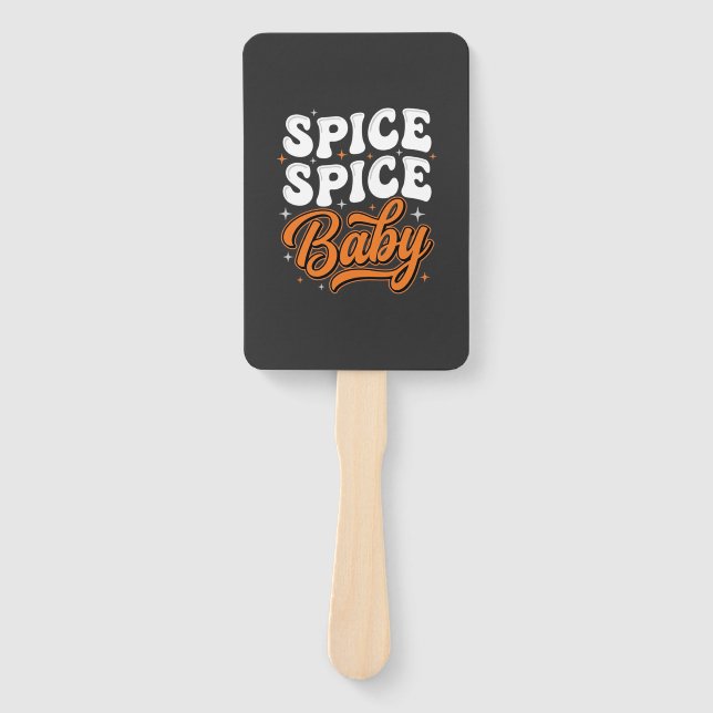 Éventail Bébé Spice Spice Halloween Typographie Rétro Desig (Devant)