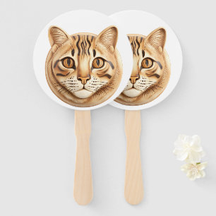 Éventail Bengale Chat 3D inspiré