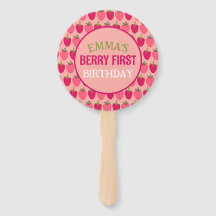 Berry First Birday Custom Name Paper