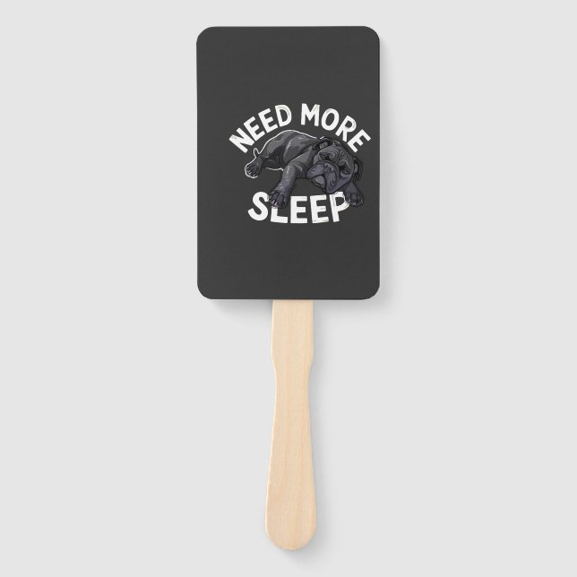 Éventail Besoin de plus de sommeil Humour Bouledogue pour l (Devant)