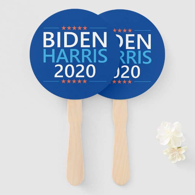 Éventail Biden Harris 2020 pour Président Élection États-Un (Devant et derrière)