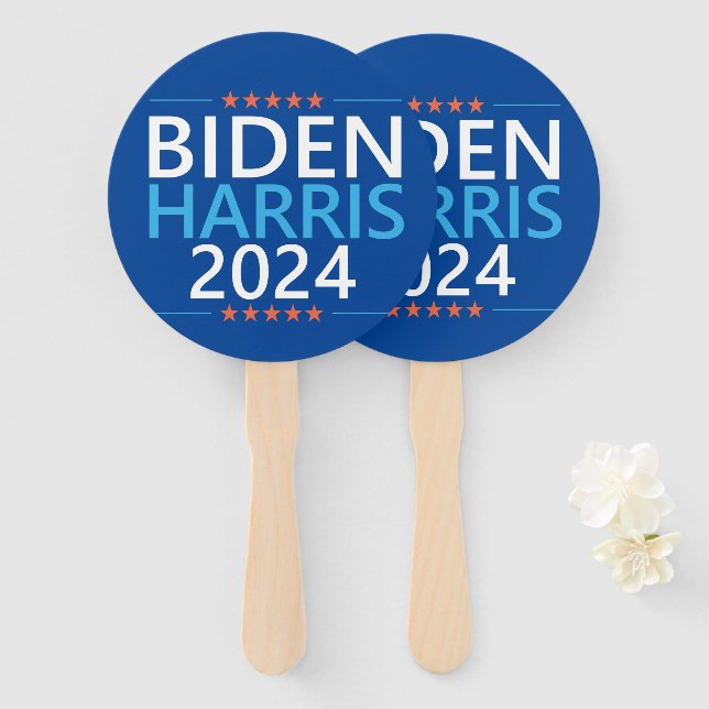 Éventail Biden Harris 2024 pour Président Élection US (Devant et derrière)