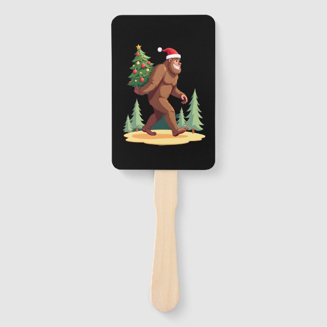 Éventail Bigfoot Christmas Tree Santa Hat (Devant)