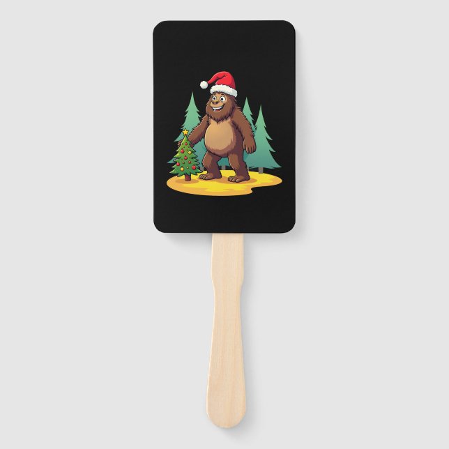 Éventail Bigfoot Christmas Tree Santa Hat (2) (Devant)