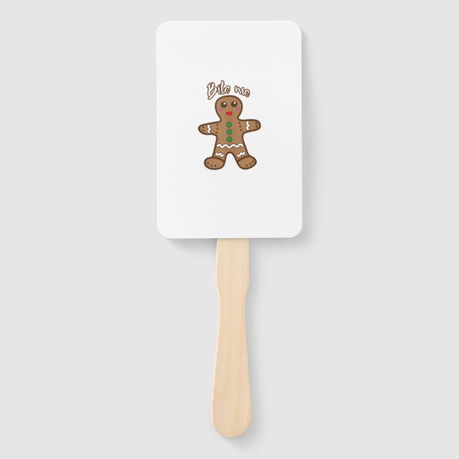 Éventail Bite Me Gingerbread Funny Cookie Christmas Thanksg (Devant)