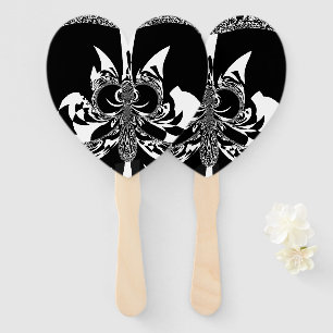 Éventail Blanc et Noir, mode traditionnelle Design couleur