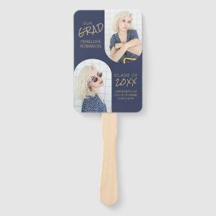 Éventail Bleu Marine 2 Arché Photo Graduation