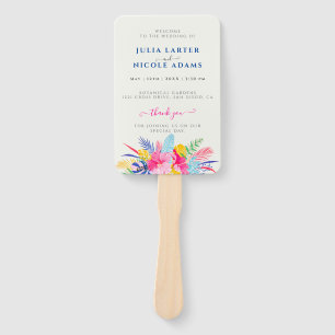 Éventail Bleu marine Rose sauvage Forêt tropicale Épinard M