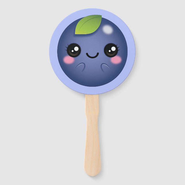 Éventail Blueberry de Kawaii (Devant)