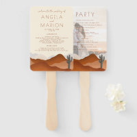 Boho Desert Terracotta Programme Photo Mariage