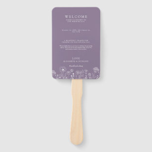 Éventail Boho Fleur sauvage moderne Mariage aquarelle